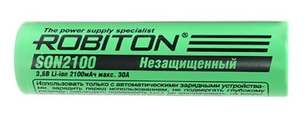 Robiton SON2100 30А (Sony US18650 VTC4) - литий марганцевый акб 18650 для вейпа без защиты