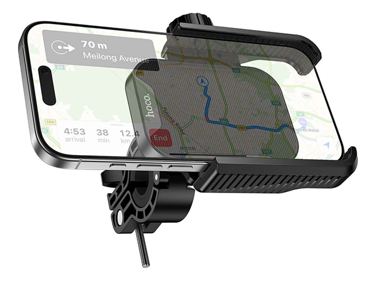 держатель на руль велосипеда или мотоцикла Hoco H91 Milly motorcycle bicycle universal holder black