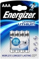 батарейки Energizer LR03/L92/AAA Lithium-4BL 