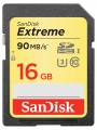 карта памяти SanDisk 16Gb SDHC Class 10 Extreme UHS-I (U3) 90MB/s 
