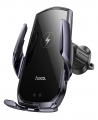 держатель для смартфона с беспроводной зарядкой Hoco CA202 Plus Enlightener infrared induction wireless charging holde black/metal gray