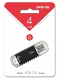 флешка USB SmartBuy V-Cut 4GB black