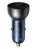 автомобильное зарядное устройство 65 Вт Baseus Particular Digital Display QC+PPS Dual Quick Charger Car Charger grey