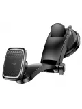 держатель на присоске со складной штангой Hoco CA107 Center console magnetic car holder black metal gray