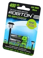 аккумулятор для садового светильника Robiton 400 mAh Solar R03/AAA-2BL