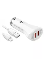 автомобильное зарядное устройство LDNIO C511Q 2USB QC3.0 + micro cable
