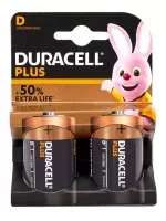 батарейки (2 шт.) Duracell LR20/D Plus-2BL
