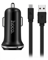 автомобильное зарядное устройство Hoco Z1 2USB 2.1A + micro cable