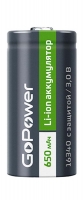 аккумулятор GoPower Li-ion 16340 3.0V 650mAh аккумулятор GoPower Li-ion 16340 3.0V 650mAh