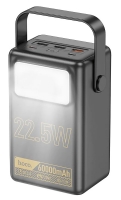 внешний аккумулятор со светильником Hoco J110 Powerful 22.5W compatible power bank(60000mAh)