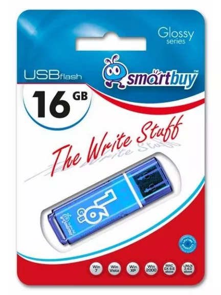 флешка USB SmartBuy Glossy series 16Gb