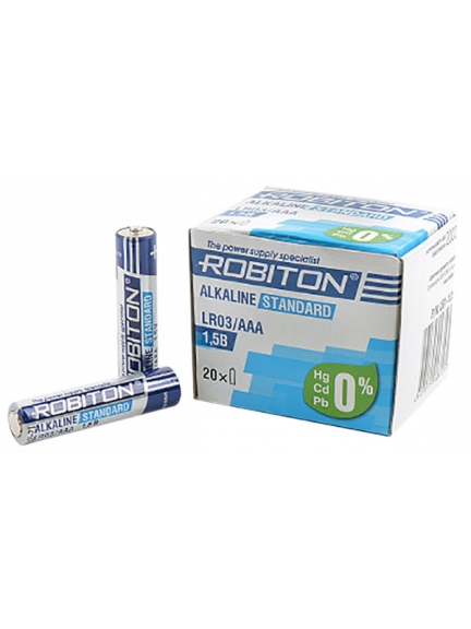 мизинчиковые батарейки (20 шт.) Robiton STANDARD LR03/AAA-BULK20