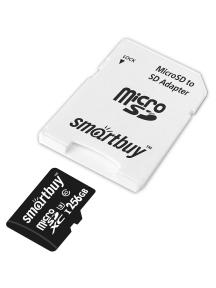 карта памяти SmartBuy 256GB microSDXC Class10 PRO U3 R/W:90/70 MB/s