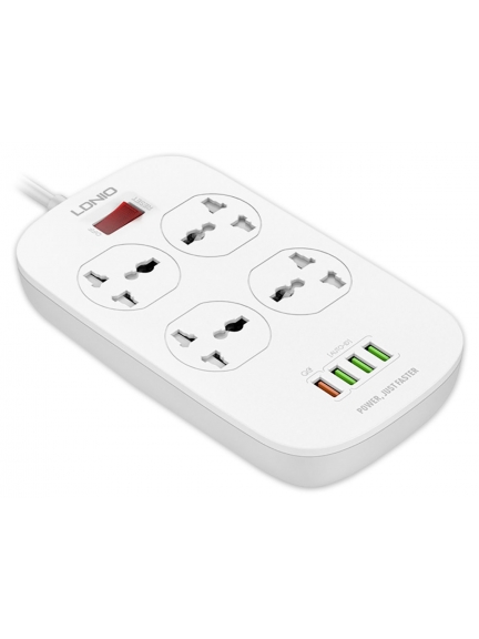 сетевой фильтр LDNIO SC4407 4USB*4 розетки 2м