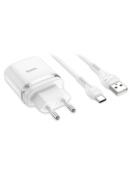 зарядное устройство с быстрой зарядкой Hoco C12Q Smart QC3.0 charger + Type-C cable