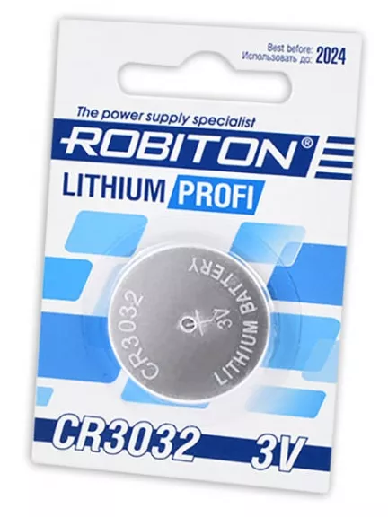 литиевая батарейка Robiton CR3032 PROFI-1BL