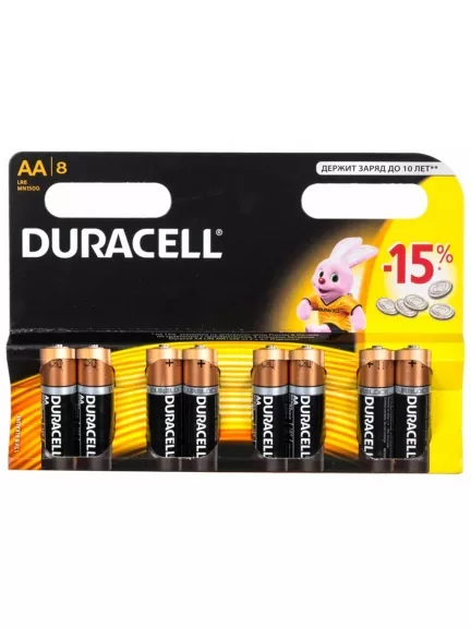 батарейки (8 шт.) Duracell LR6/AA Basic-8BL