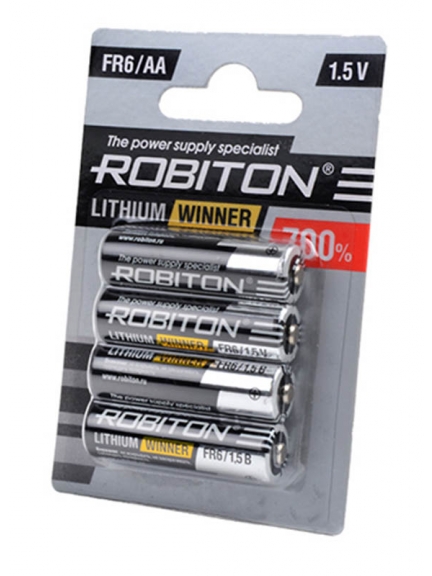 литиевые батарейки (4 шт.) Robiton WINNER R-FR6/AA-BL4