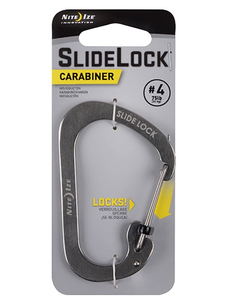 карабин Nite Ize Carabiner SlideLock #4 стальной