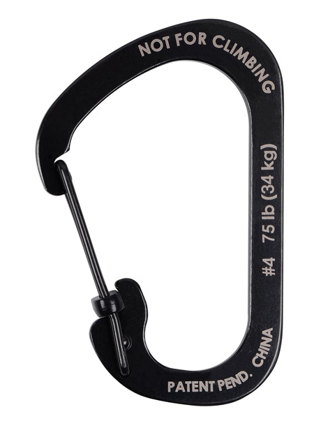 карабин Nite Ize Carabiner SlideLock #4 черный