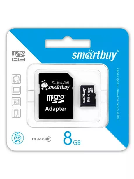 карта памяти SmartBuy 8Gb microSDHC Class 10 