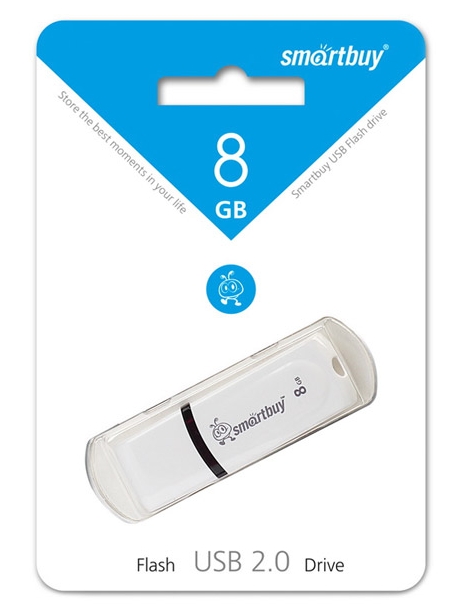 флешка USB SmartBuy Paean 8GB white