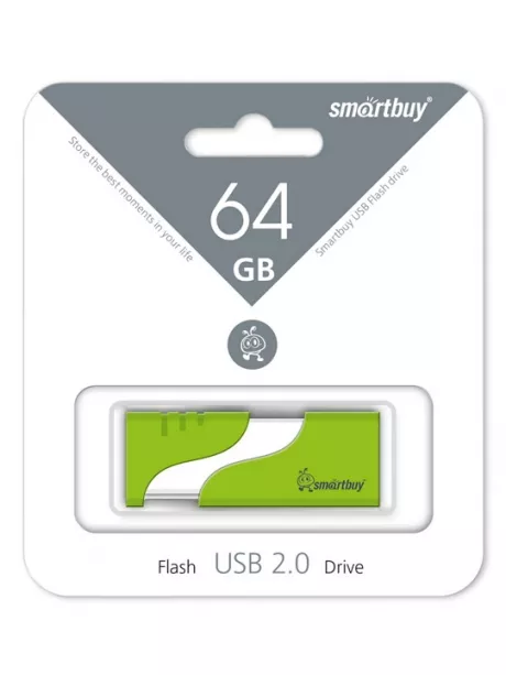 флешка USB SmartBuy Hatch 64Gb green