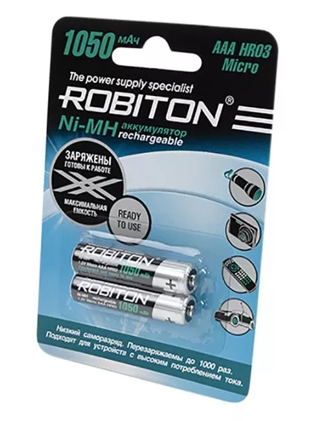 аккумулятор Robiton 1050 mAh R03/AAA RTU-2BL 