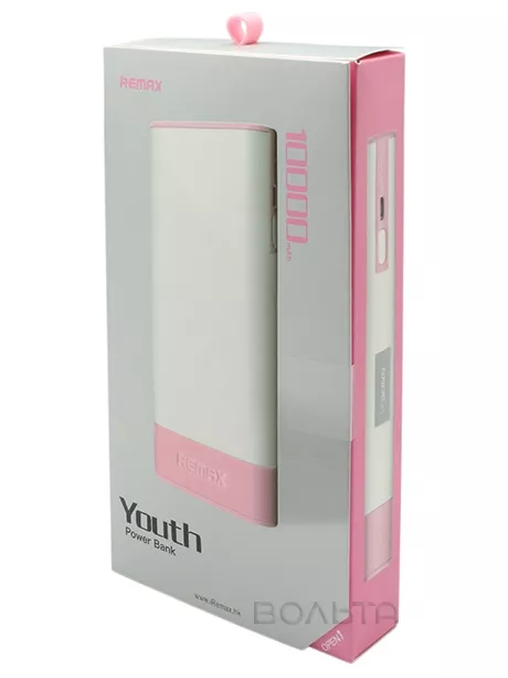 внешний аккумулятор Remax Power Bank Youth  RPL-19 10000 mAh white pink