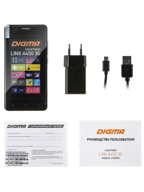смартфон Digma Linx A450 3G 4Gb black