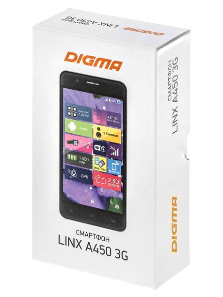 смартфон Digma Linx A450 3G 4Gb black