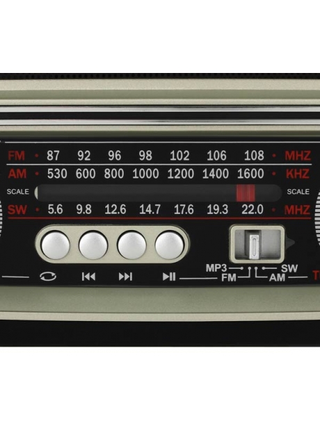 стационарный радиоприемник в стиле ретро MAX МR-370 черный