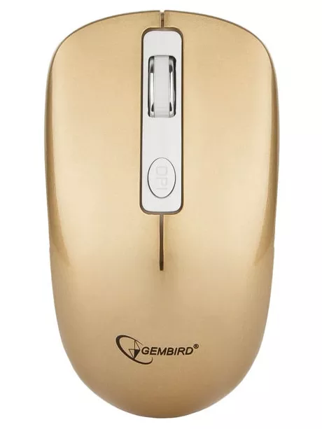 бесшумная беспроводная мышь Gembird MUSW-400 pink gold