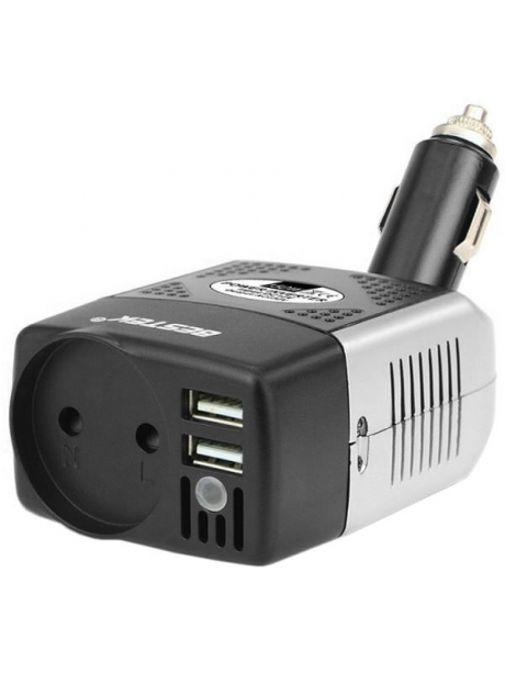 автомобильный инвертор напряжения Bestek 150W Car Inverter MRI1513C black grey