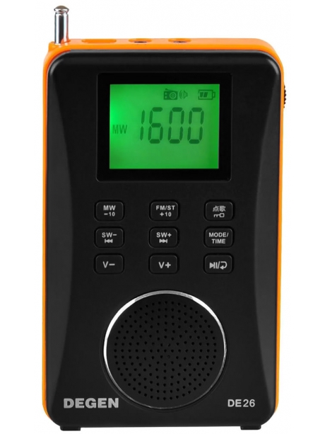 цифровой портативный радиоприемник Degen DE26 black