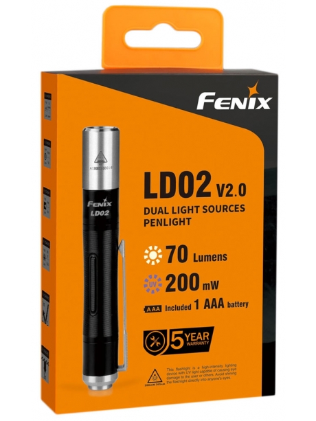 светодиодный фонарь Fenix LD02 V2.0 black silver