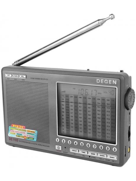 всеволновый радиоприемник высокого класса Degen DE1103 DSP titanium