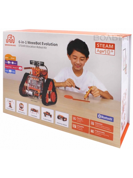 программируемый робот конструктор WeeeMake 6 in 1 WeeeBot Evolution Robot Kit 