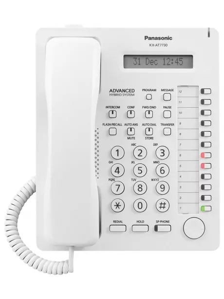 системный телефон Panasonic KX-AT7730RU white