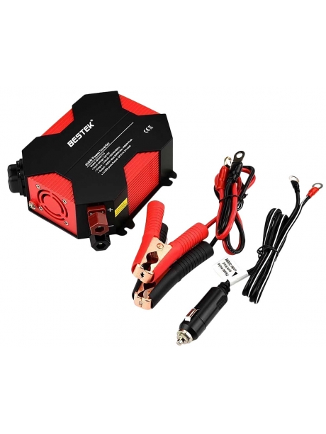автомобильный инвертор Bestek 400W Car Inverter MRI4013IU black red