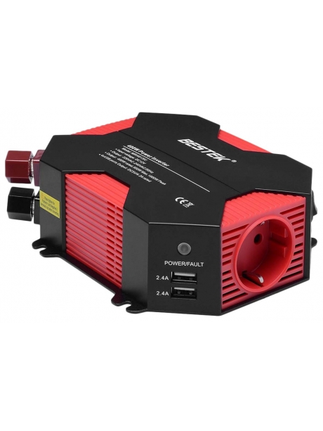 автомобильный инвертор Bestek 400W Car Inverter MRI4013IU black red