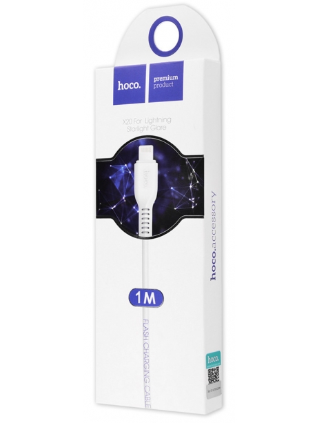 кабель передачи данных Hoco X20 Flash lightning 1m white