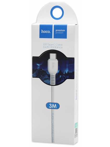 кабель передачи данных Hoco X20 Type-C 3m white