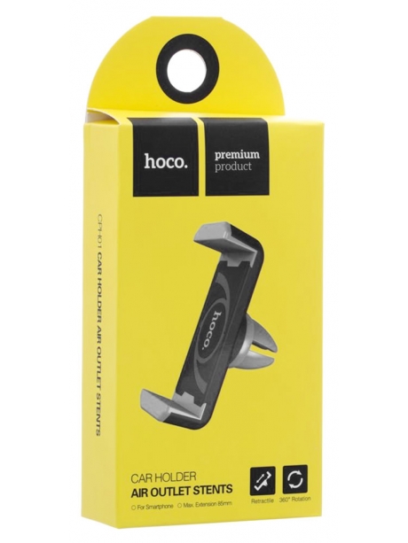 держатель на воздуховод Hoco CPH01 Mobile Holder for car outlet black &amp; grey
