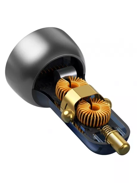 автомобильное зарядное устройство 65 Вт Baseus Particular Digital Display QC+PPS Dual Quick Charger Car Charger grey