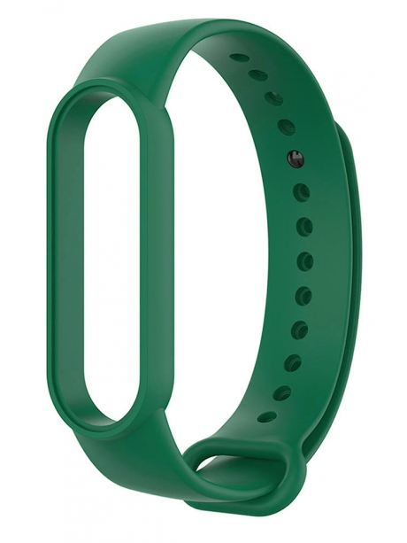 силиконовый ремешок Xiaomi для Mi Band 5 темно-зеленый