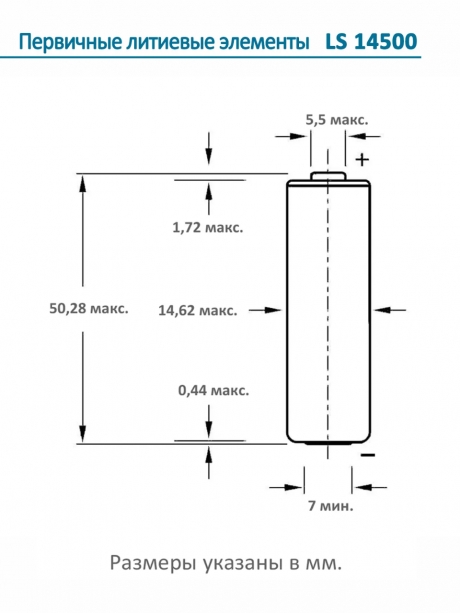 батарейка Saft LS 14500 (AA) 