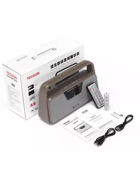 радиоприемник с пультом ДУ и MP3 плеером Tecsun A9 brown
