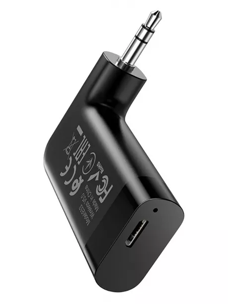 bluetooth AUX аудиоадаптер Hoco E53 Dawn sound in-car AUX wireless receiver black