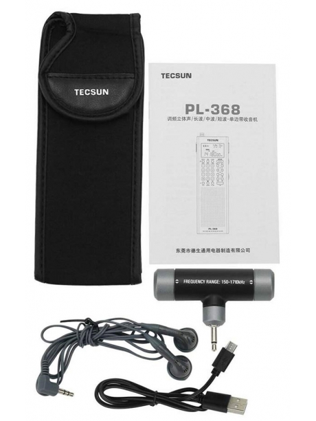 всеволновый портативный радиоприемник Tecsun PL-368 (export version) black